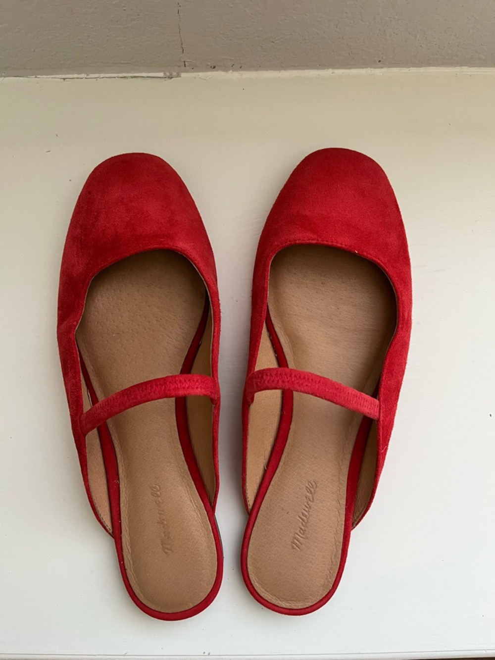 Madewell Greta Ballet Flat Mule - Bandana Red - Picture 2 of 6